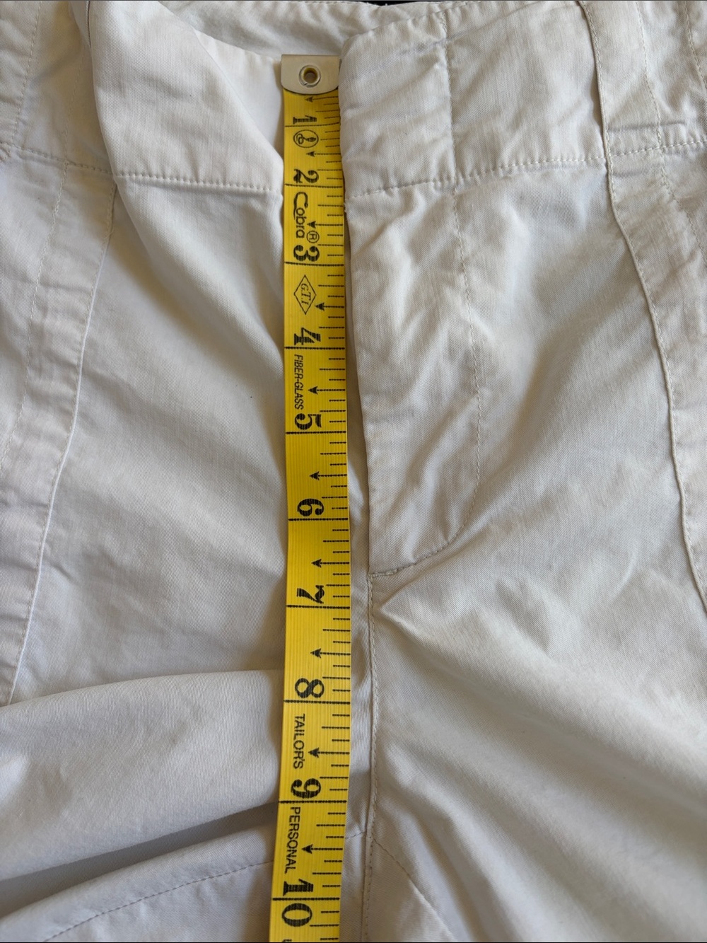 Banana Republic Factory White Wide Leg Crop Pants Women’s 12 Stretch Cotton - Picture 6 of 8
